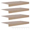 [US Local Warehouse] Set of 4 Wire Shelf Cover 0.32in Thick Removable Wire Rack Covers Easy To Clean and Install PVC Pantry Shelf Cover for Kitchen Pantrys Bathroom Office Shelving (43x20x3in)