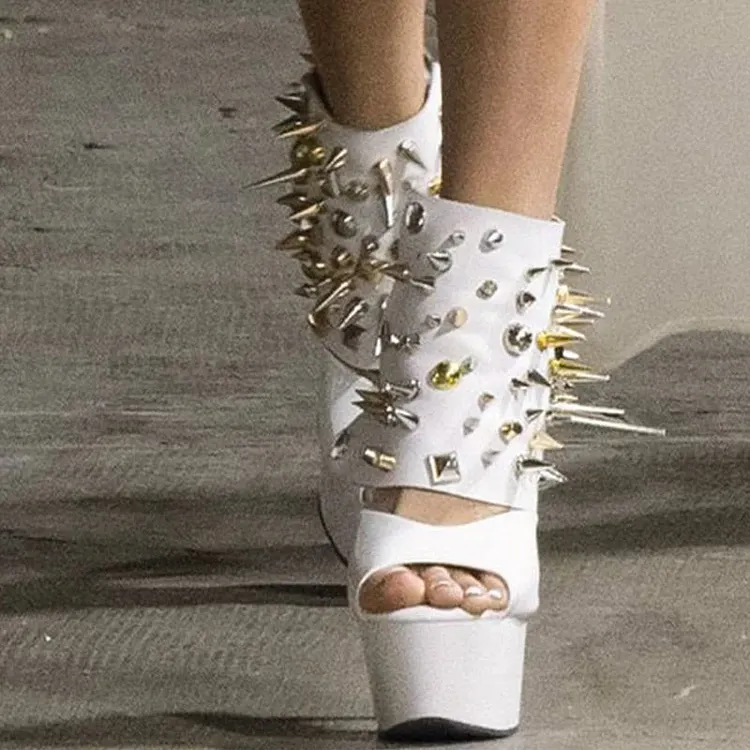 Peep Toe Platform Boot