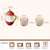 Apple Exquisite Teapot, Cup, and Wine Jar Set