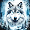 Diamond Painting-DIY Full Round Drill Wolf(40*40 CM)