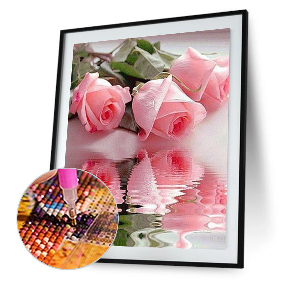 

40*30CM - Rose - Round Drill Diamond Painting, 501 Original
