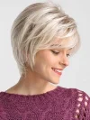 Middle-Aged Elderly Short Curly Blond Hair Wig