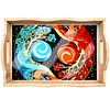 DIY Diamond Painting Wooden Tray Food Tray with Handle Living Room Decoration Donut Wooden Tray Kit