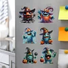 6Pcs Diamond Painting Acrylic Horror Monster Fridge Magnet for DIY Art Crafts