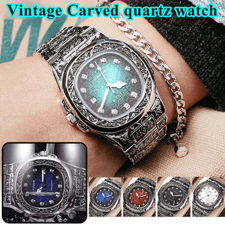 Montre à quartz Mintiml® Vintage Carved