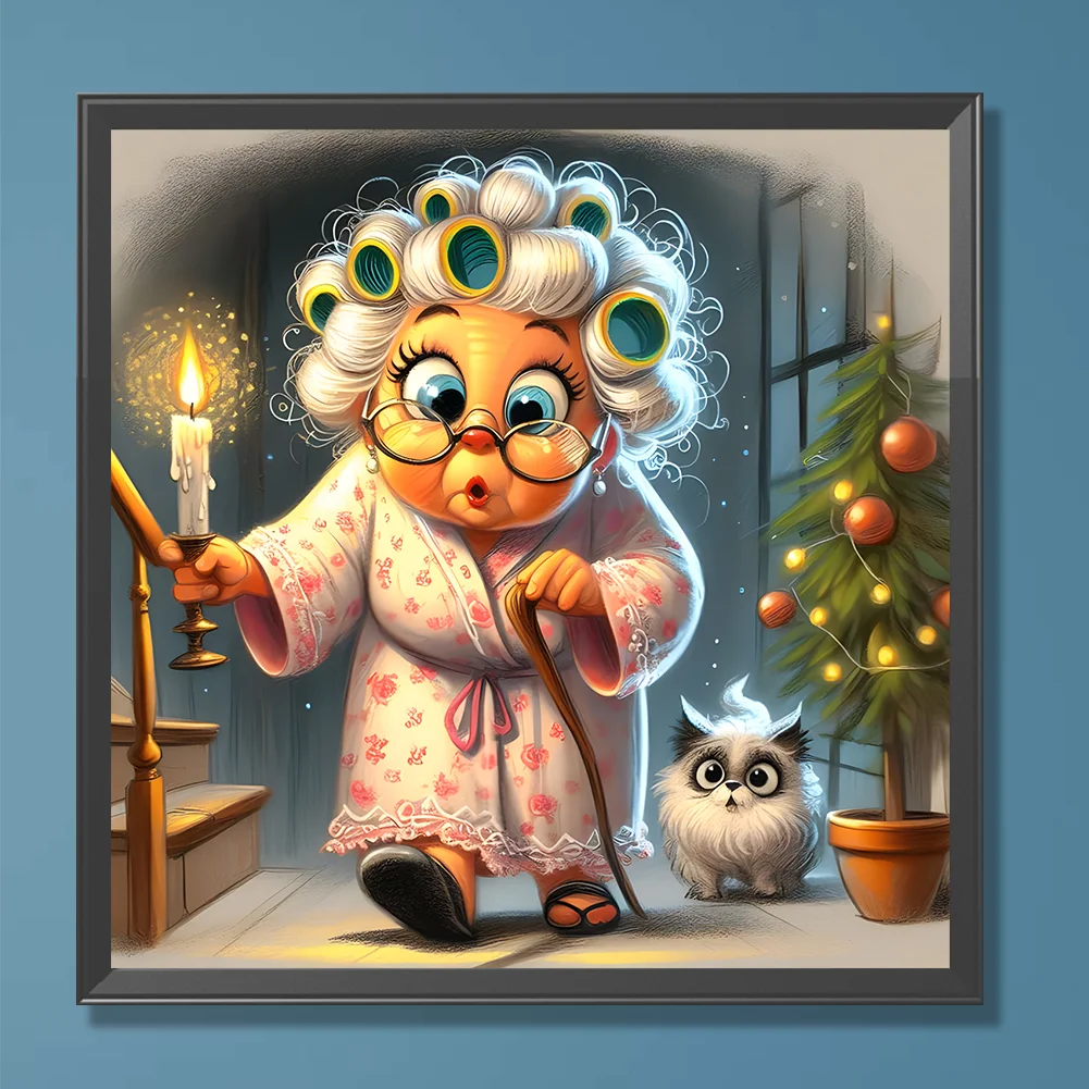 Diamond Painting - Full Round Drill - Grandma(Canvas|30*30cm)