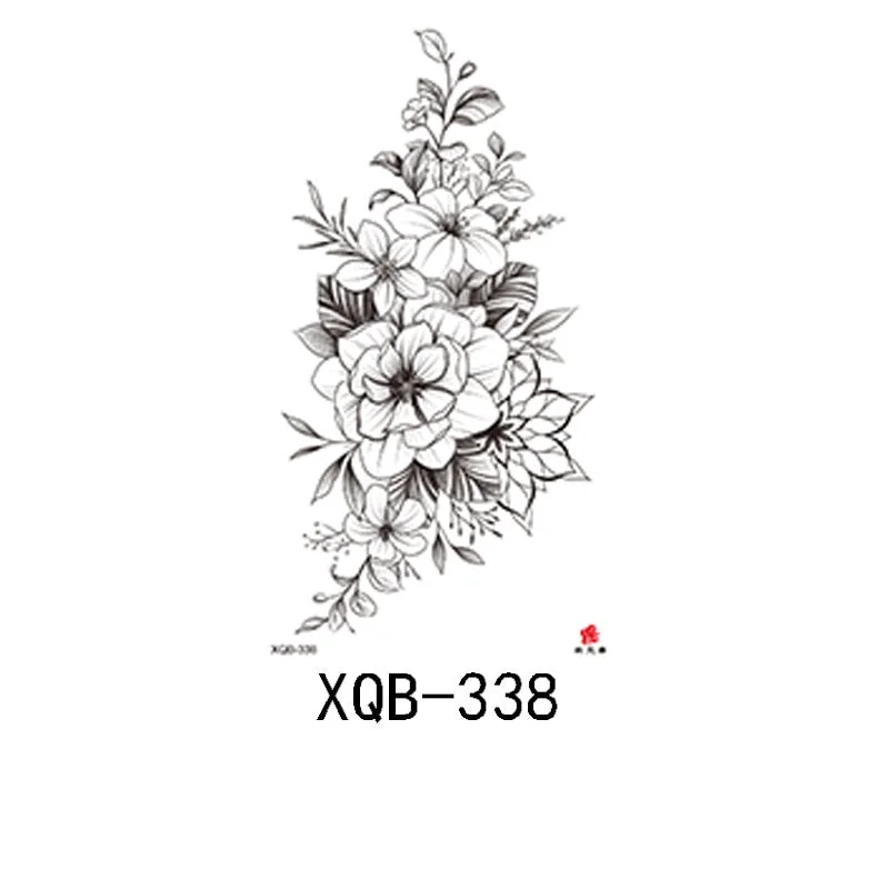 Small Full Arm Waterproof Tattoo Sticker Half Arm Arm Painted Flower Animal Arm Lasting European and American Tattoo Sticker
