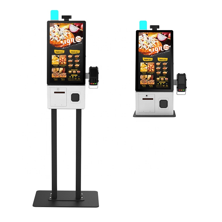 24 Inch Fast Food RFID Restaurant POS Touch Screen Machine RFID Self Payment Food Ordering Kiosk