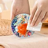 (US Local)[Upgrade]4Pcs Acrylic Special Shape Lion DIY Waterproof Diamond Painting Coaster