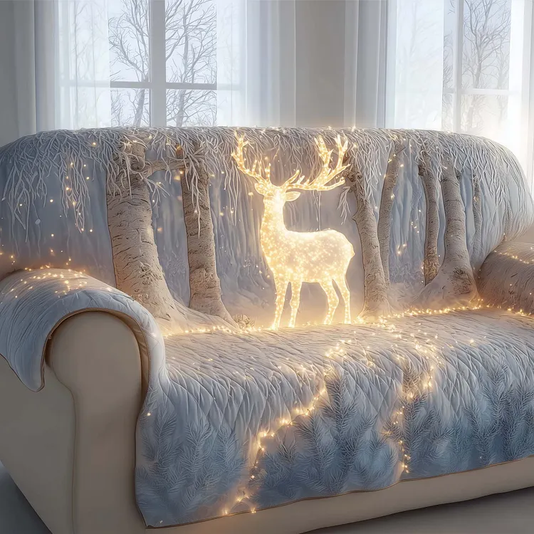 Deer Silhouette Quilted Sofa Cover GFTOTG1705