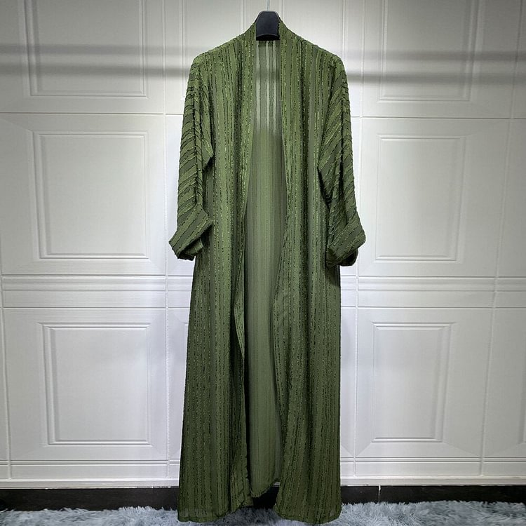 African Americans fashion QFY Muslim Fashion Open Abayas For Women 2022 Eid Mubarak Knitted Kaftan Dress Long Sleeve Kimono Dubai Turkey Islamic Clothing Ankara Style QueenFunky