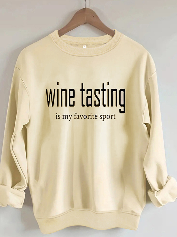 New letter printed round neck long sleeve sweatshirt