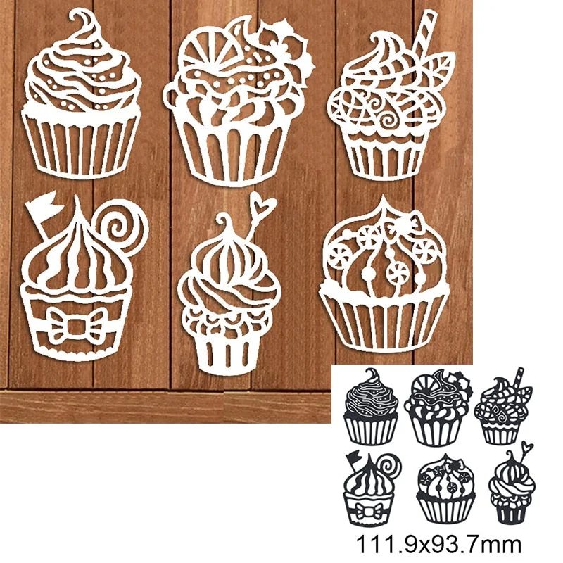 Delicious Cakes and Ice Cream Metal Cutting Dies For DIY Scrapbook Cutting Die Paper Cards Embossed Decorative Craft Die Cut New