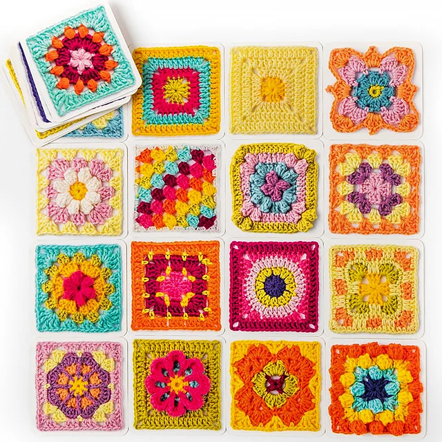 The Granny Square Card Deck【50 Mix & Match Designs】