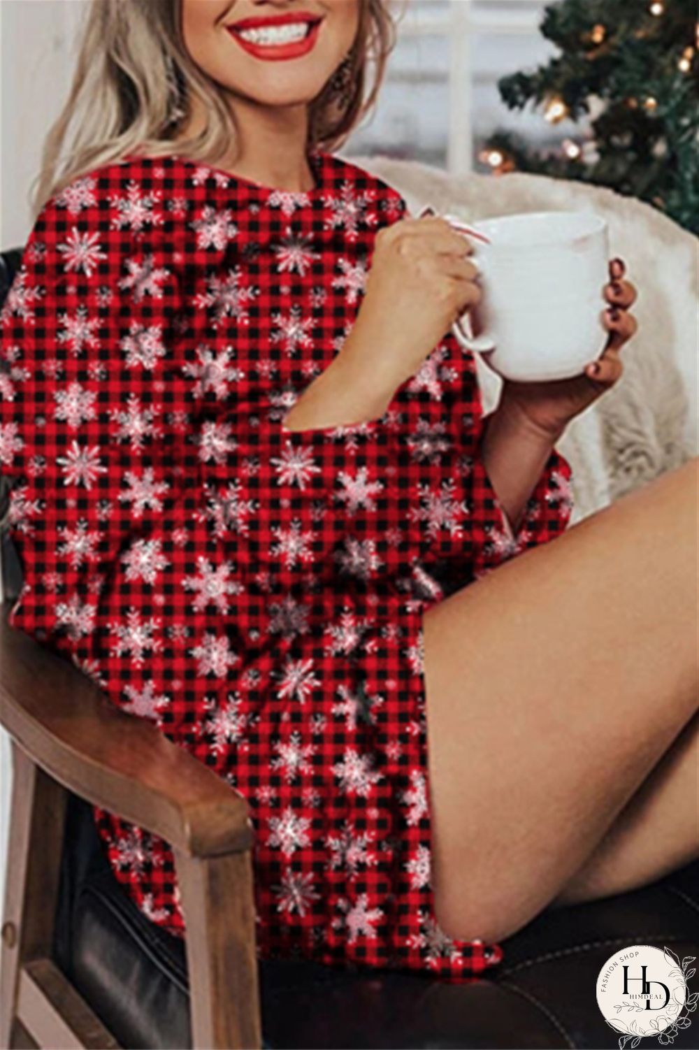 Rose Red Fashion Casual Print Basic O Neck Long Sleeve Two Pieces