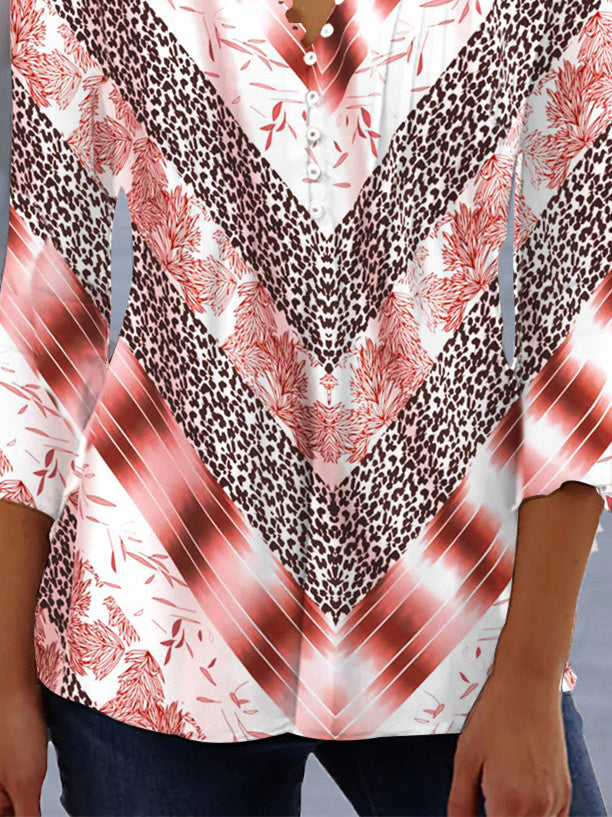 Women Half Sleeve V-neck Solid Color Dress