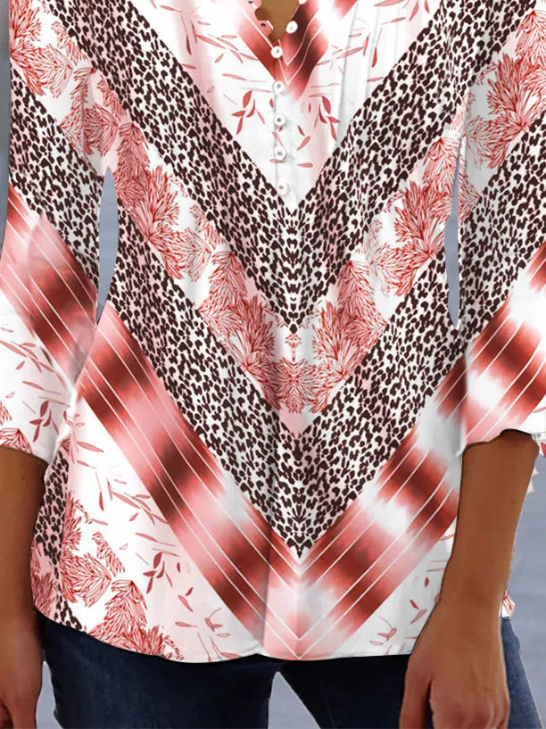 Women Half Sleeve V-neck Solid Color Dress