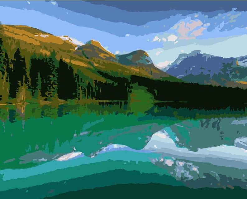 

Canadian Lake – Paint By Numbers - 40*50CM, 501 Original