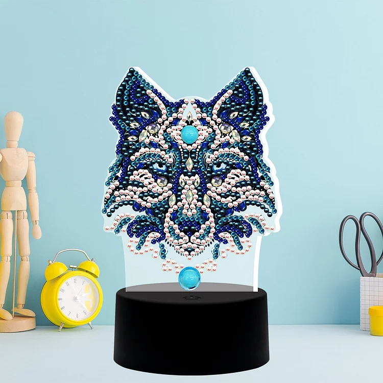 DIY Diamond Painting LED Light Sign-Wolf