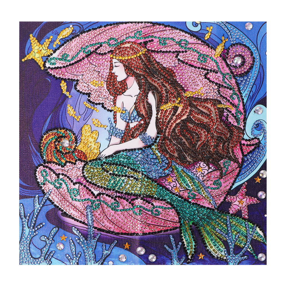 

Mermaid - Special Shaped Diamond Painting - 30*30CM, 501 Original