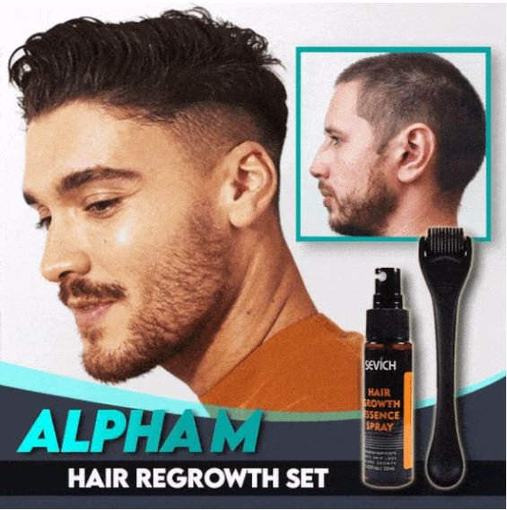 Alpha M Hair Regrowth Roller+Essence Set