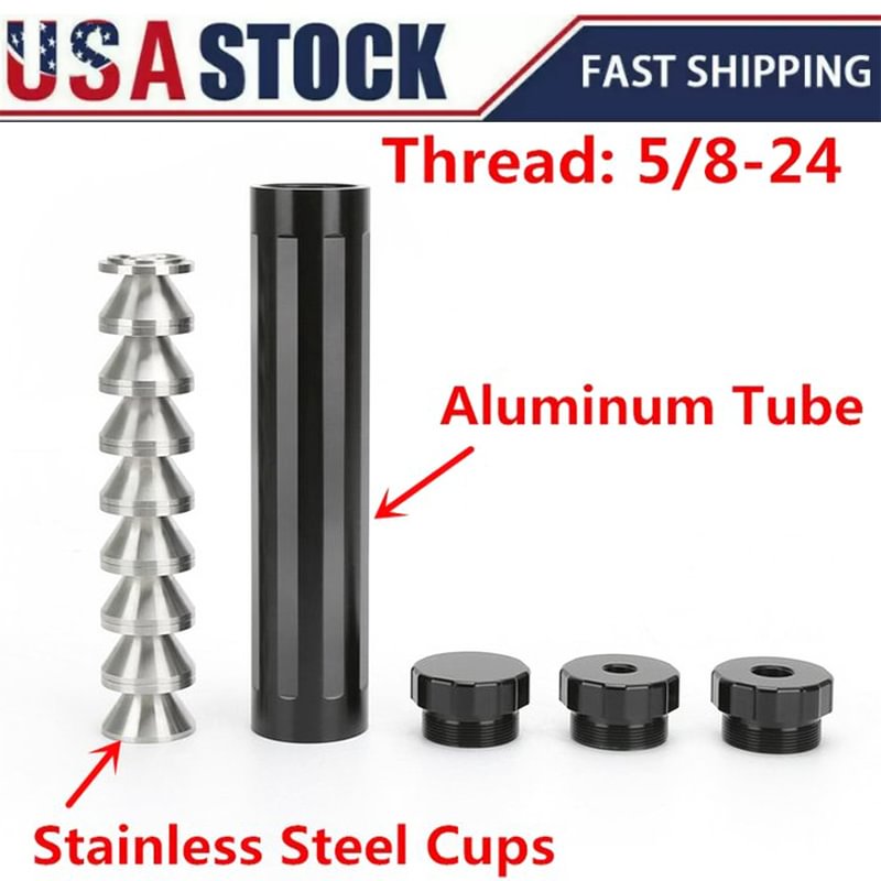 9"L Aluminum Tube D Cell 8pcs Stainless Steel K Cups 1/2-28 5/8-24 End Caps Solvent Trap Kit Fuel Filter For Napa 4003 wix 24003
