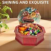 5D DIY Diamond Art Painting Snack Storage Box with Lid Wood Container (Flower)