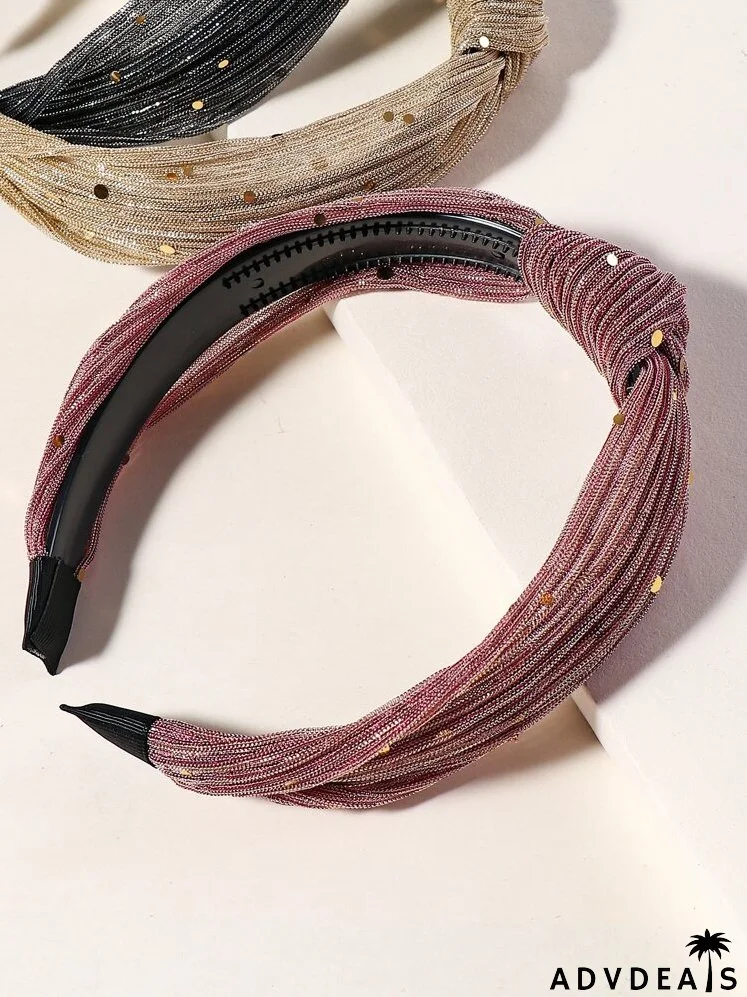 3pcs Sequin Cross Knot Hair Hoops