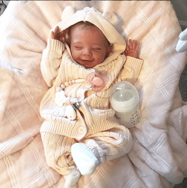 [Mini Baby] 15'' Epifana Realistic Reborn April Baby Girl Doll ,Best Reborns Gift 2023 with “Heartbeat” and Sound