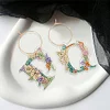 2pcs/set DIY 26 Letters Double Side Diamond Painting Wine Glass Charms Identification Kit