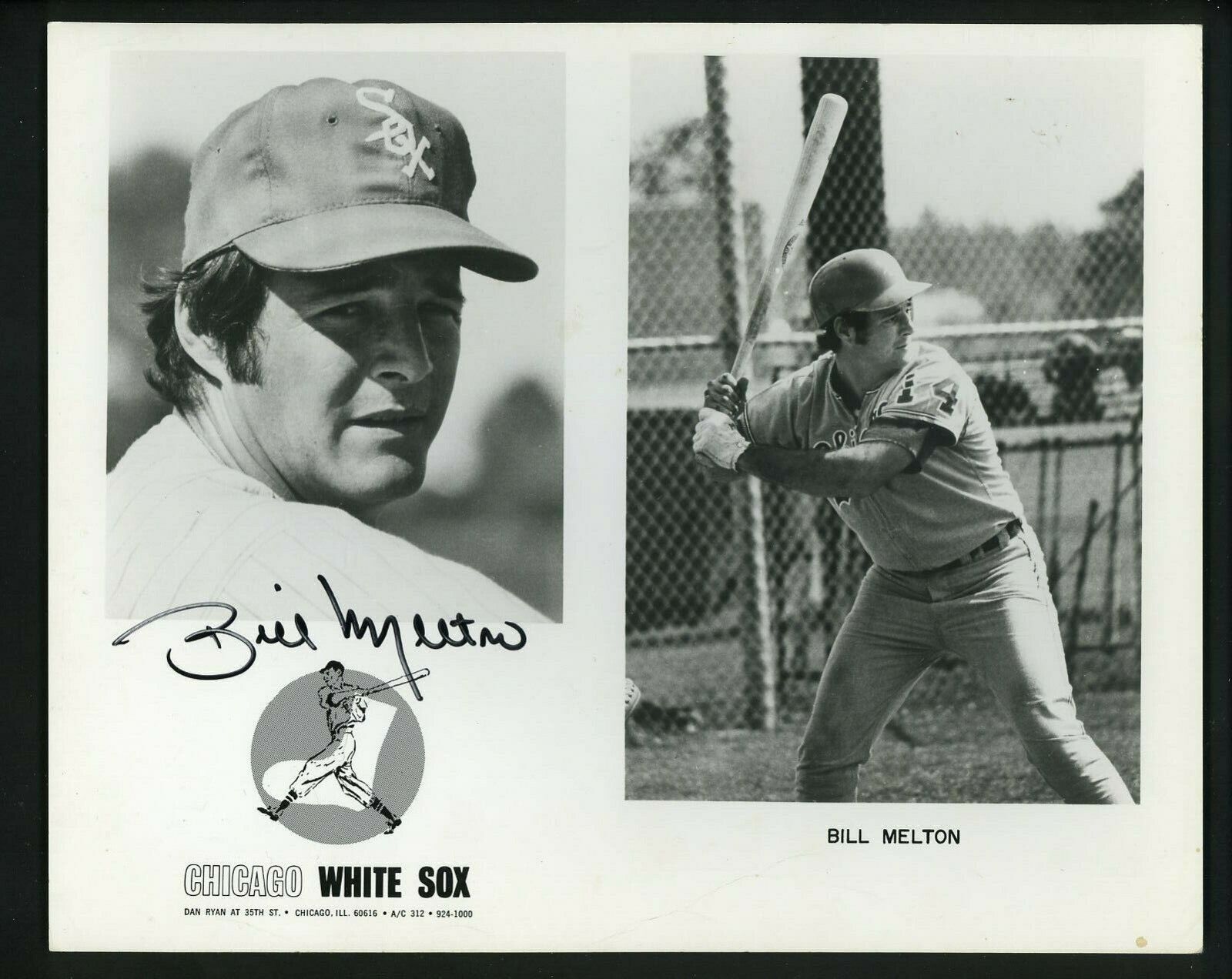 Bill Melton Signed Autographed Team Issued 1970's 8 x 10 Photo Poster painting Chicago White Sox