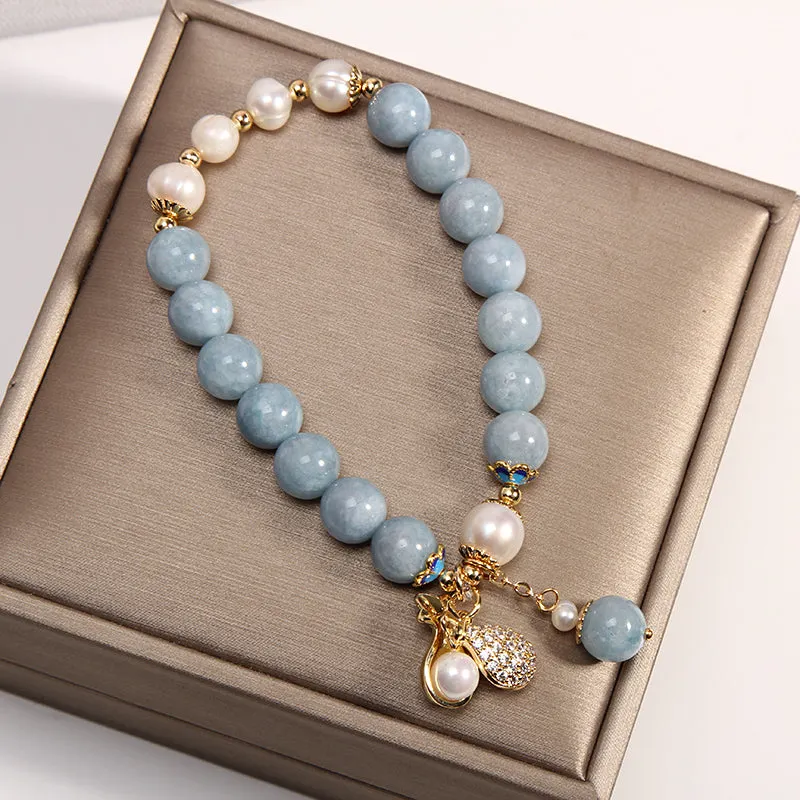 Money bag Blue Agate Bracelet