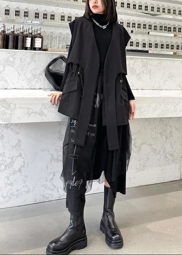 Black Fashion Close Waist Versatile Cotton Jacket