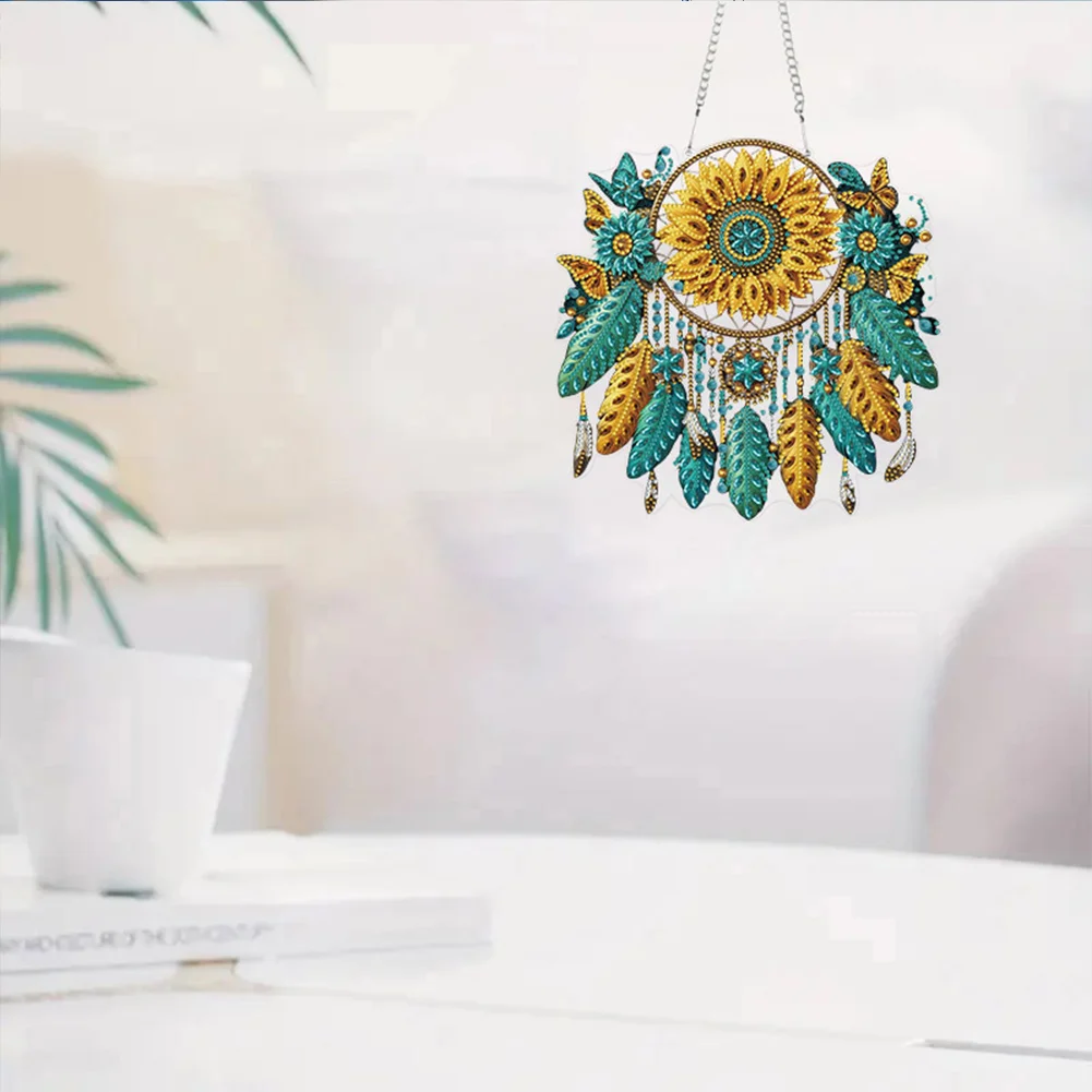 Dream Catcher 2D Flat DIY Diamond Painting Set Diamond Art Pendant Wall Decor