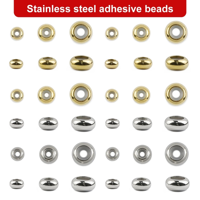 10 PCS/Package Diameter 10mm Diameter 6 Mm Diameter 8mm 304 Stainless Steel Solid Color Polished Beads Spacer Bars Jewelry Accessories