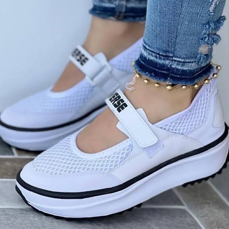 2022 summer new flat bottom flying woven colorful velcro mesh shoes