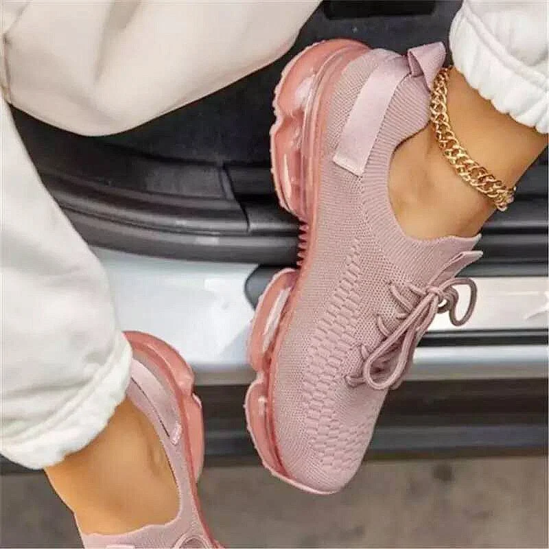 Women Breathable Mesh Sneaker 2020 Woman Lace Up Vulcanized Ladies Comfortable Women's Casual Flat Female Tennis Shoes Plus Size