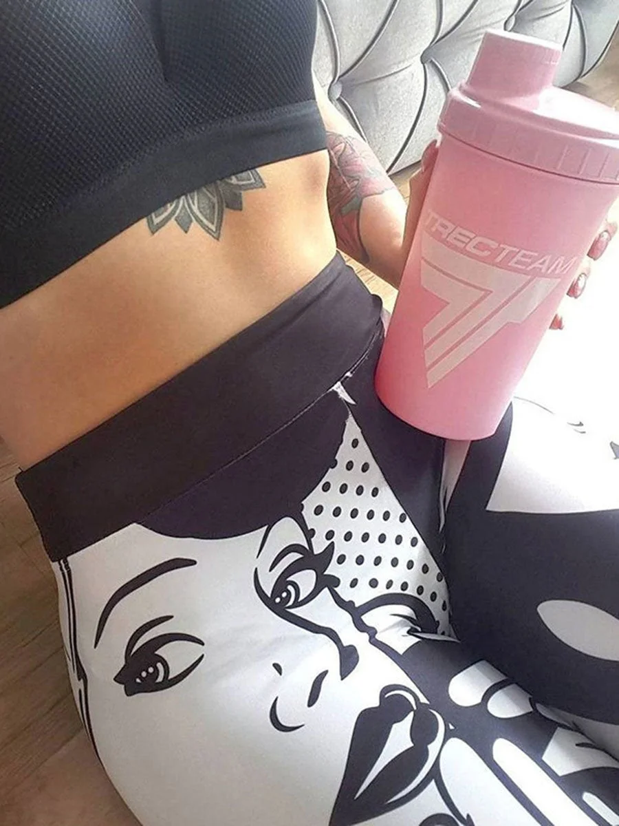 Printed jacquard Yoga leggings