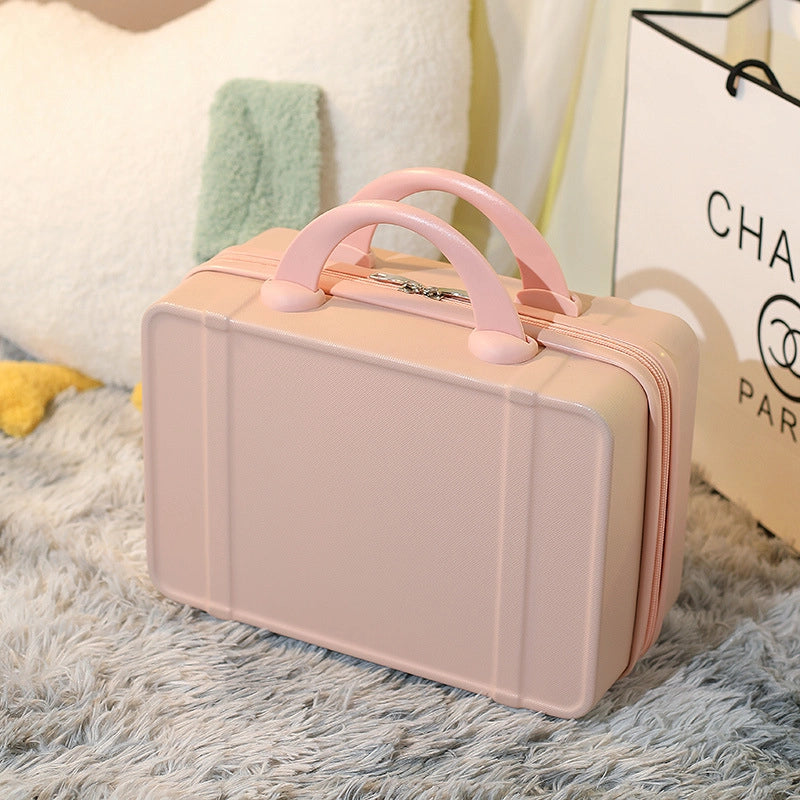 Vintage 14 Inch Cosmetic Case Mini Laptop Case Small Luggage Accompanying Gift Password Suitcase Storage Cosmetic Bag