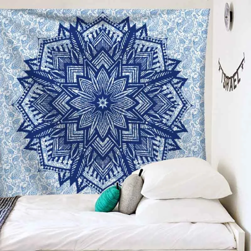 Indian Mandala Tapestry Wall Hanging Sandy Beach Throw Rug Blanket Camping Tent Travel Mattress Bohemian Sleeping Pad Tapestries