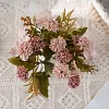 10 Stems Artificial Blue Purple Lilac Flower Bunch Home Styling Autumn Orange Wedding Floral Decor