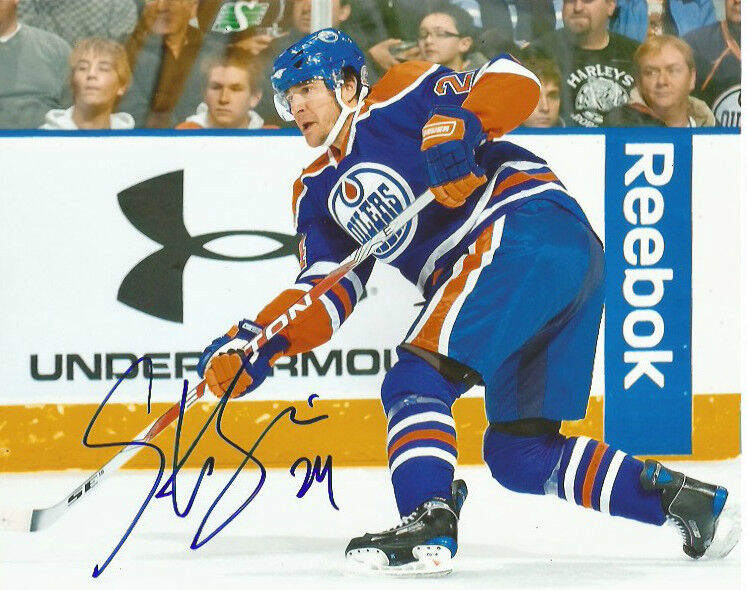 Edmonton Oilers Steve Staios Signed Autographed 8x10 Photo Poster painting COA C