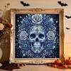 Partial Drill 5D Diamond Painting Kit Skull Abstract 30x30cm(Blue Skull)
