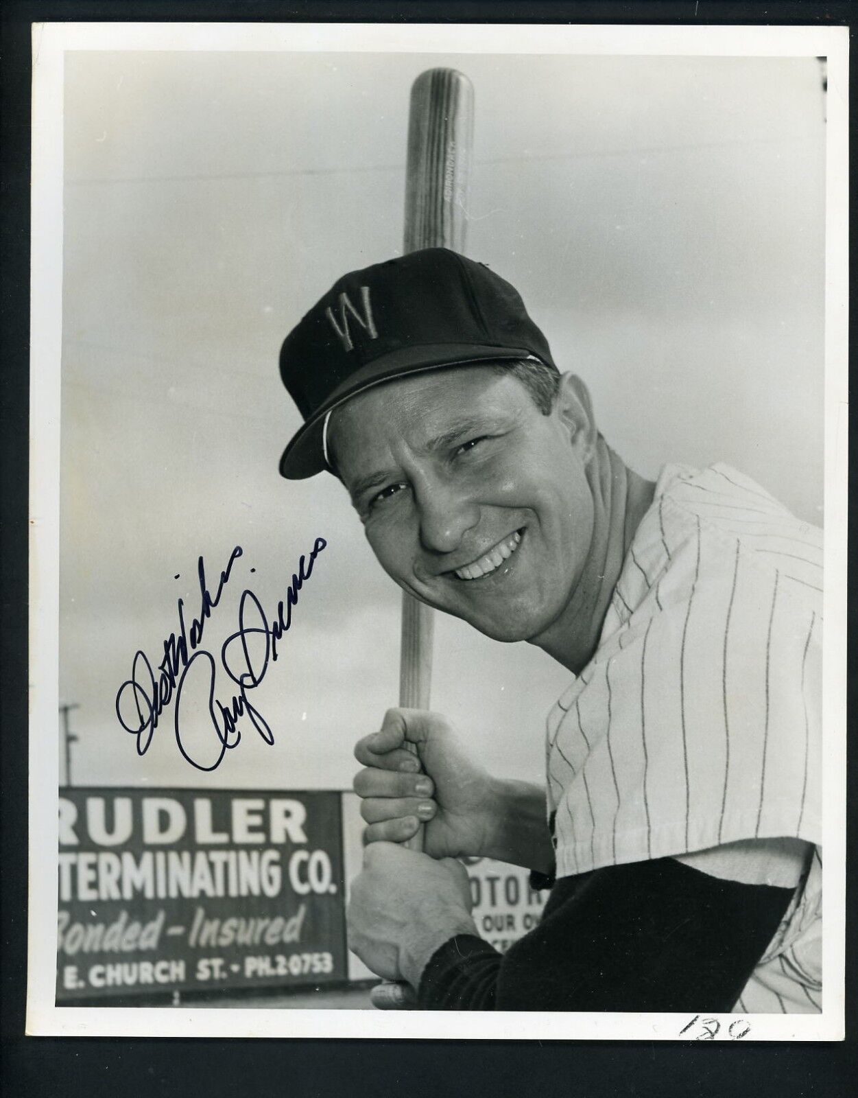 Roy Sievers Signed Type 1 Don Wingfield 8 x 10 Press Original Photo Poster painting Senators