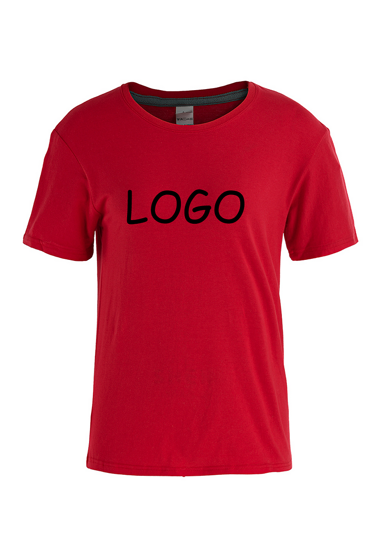Red High-quality custom t-shirt printing short sleeve women's T-shirt cotton T-shirt, to order
