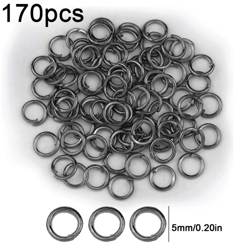 1 Set Diameter 3mm Diameter 4mm Diameter 5mm Alloy Solid Color Open Jump Rings Jewelry Accessories