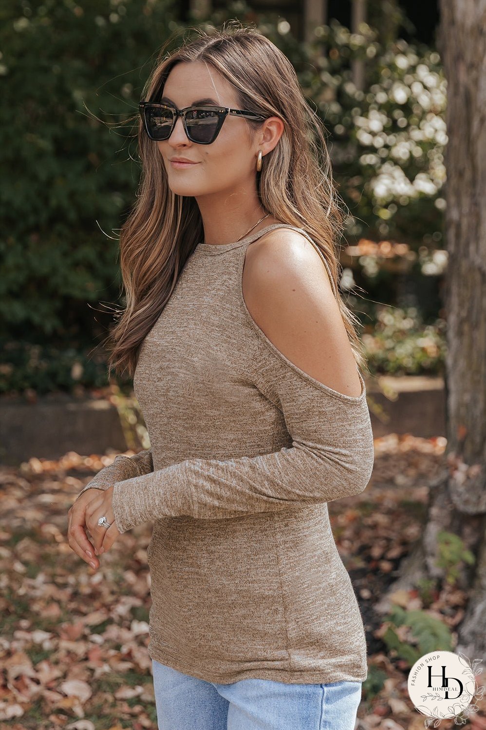 Versatile Cold Shoulder Sweater