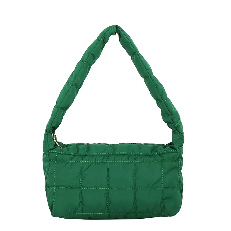Small Clutch Handbags For Women Soft Canvas Hobos Shoulder Bag Simple Green Hand Bags Women Retro Mini Shoulder Purse