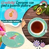 8Pcs Diamond Painting Wooden Fresh Style Coaster Diamond Art Kit w/ Holder No-Slip Decor