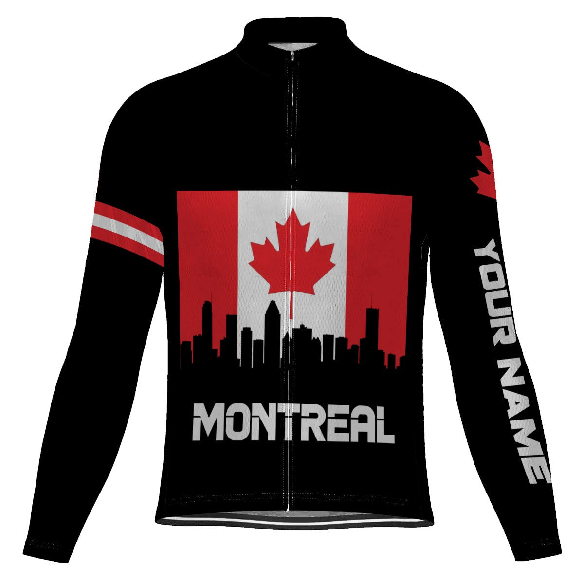 Customized Montreal Long Sleeve Cycling Jersey for Men | captainssportss.com